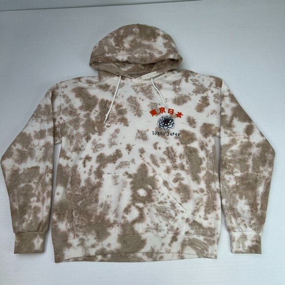Bowery Hoodie Men Medium Spell Out Pocket Tokyo Japan Kanji Sweatshirt Hype Core